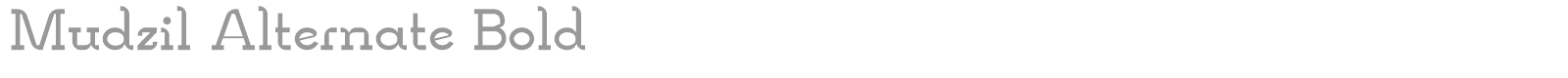 Mudzil font preview